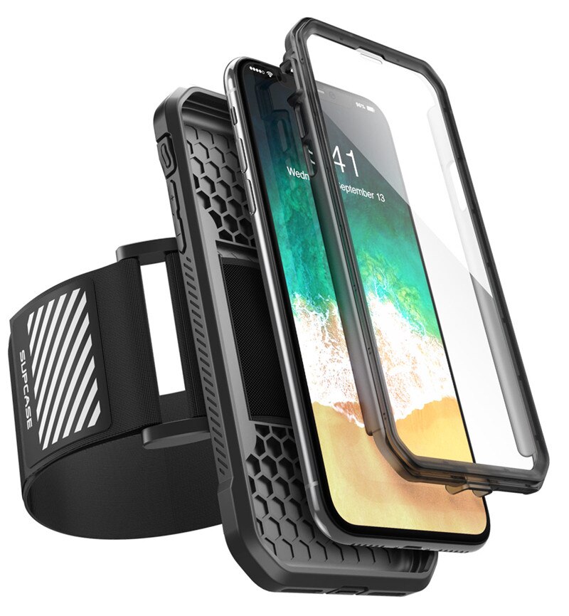 For iphone xs x armbånd supcase lett tilpasset sportsløperarmbånd med innebygd skjermbeskytter for iphone x  xs 5.8 tommer: Default Title