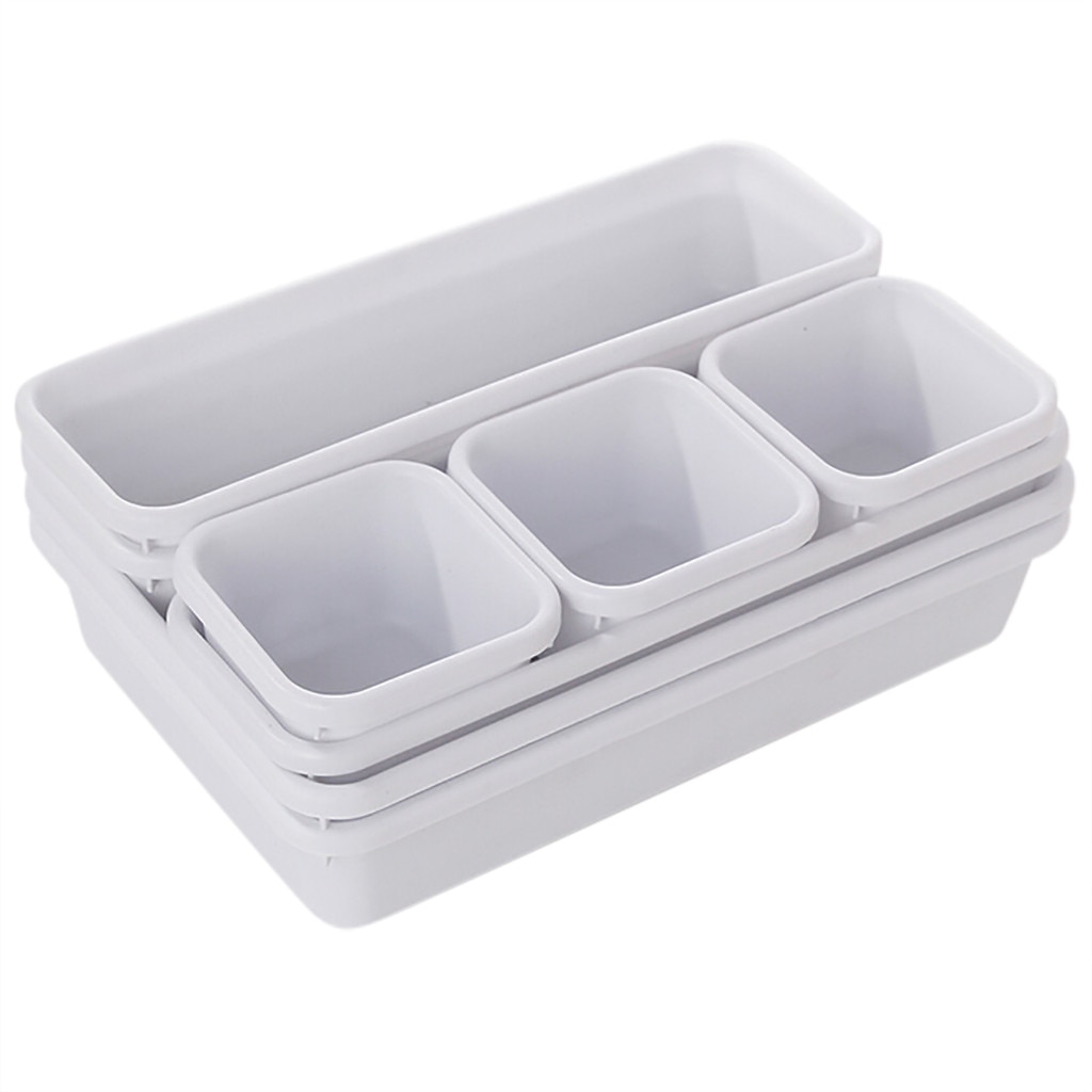 drawer storage organizers best narrow interlaced drawer for bathroom, office plastic partition storage box: White