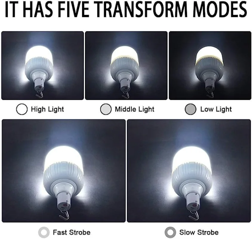 USB wiederaufladbare LED Notbeleuchtung Haus draussen tragbare Laternen Notfalllampe Glühbirne Batterie Laterne BBQ Camping Licht