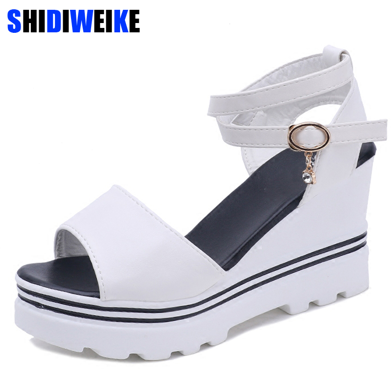 Sommer Koreanische Muffin fisch kopf frauen sandalen mit plattform sandalen wilden einfache schuhe schüttelte mit studenten in m698