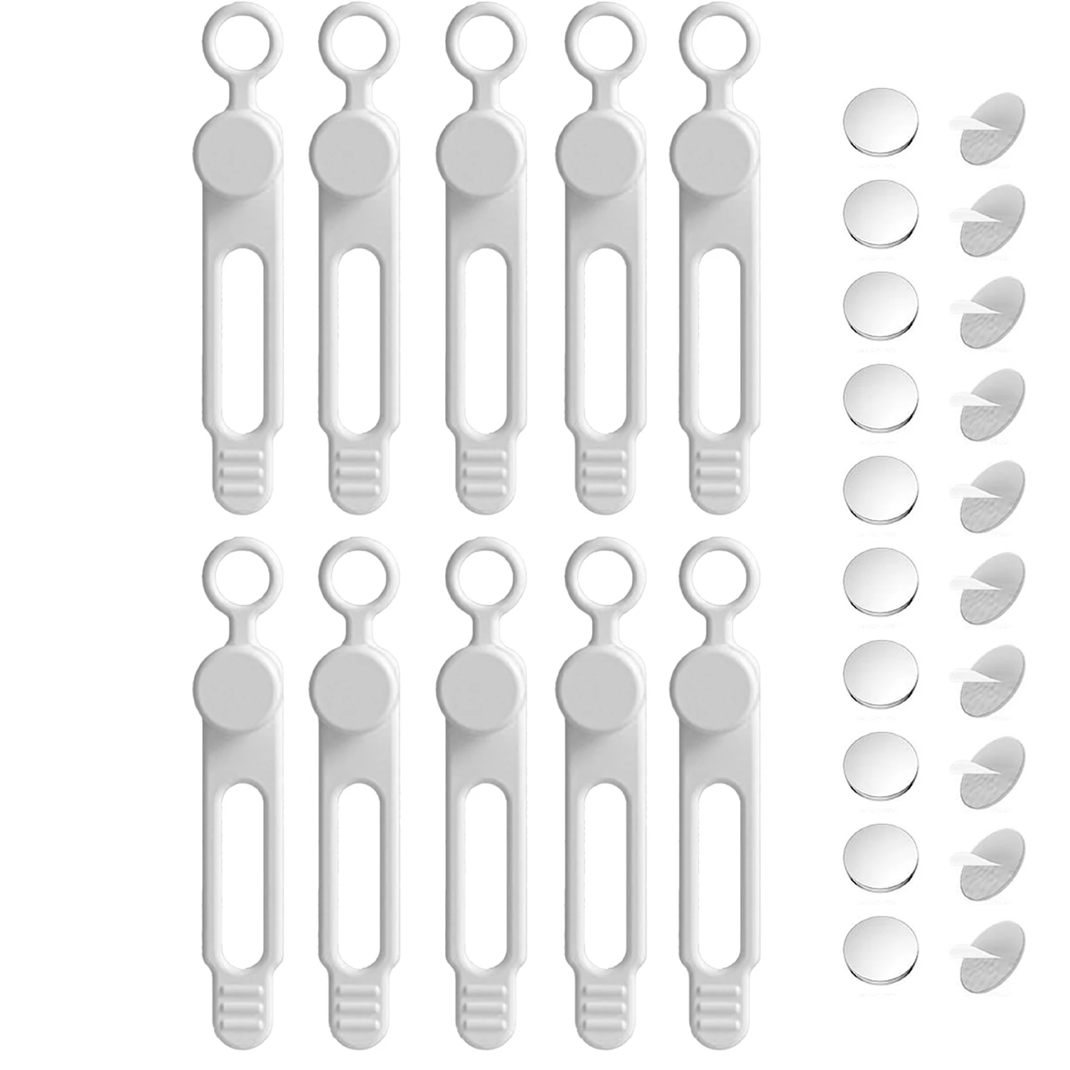 1/3/5/10 Uds. Bridas magnéticas para cables, Clip para auriculares, gestión de cables, bridas de silicona, organizador de cables magnéticos, soporte para cables: Rosa