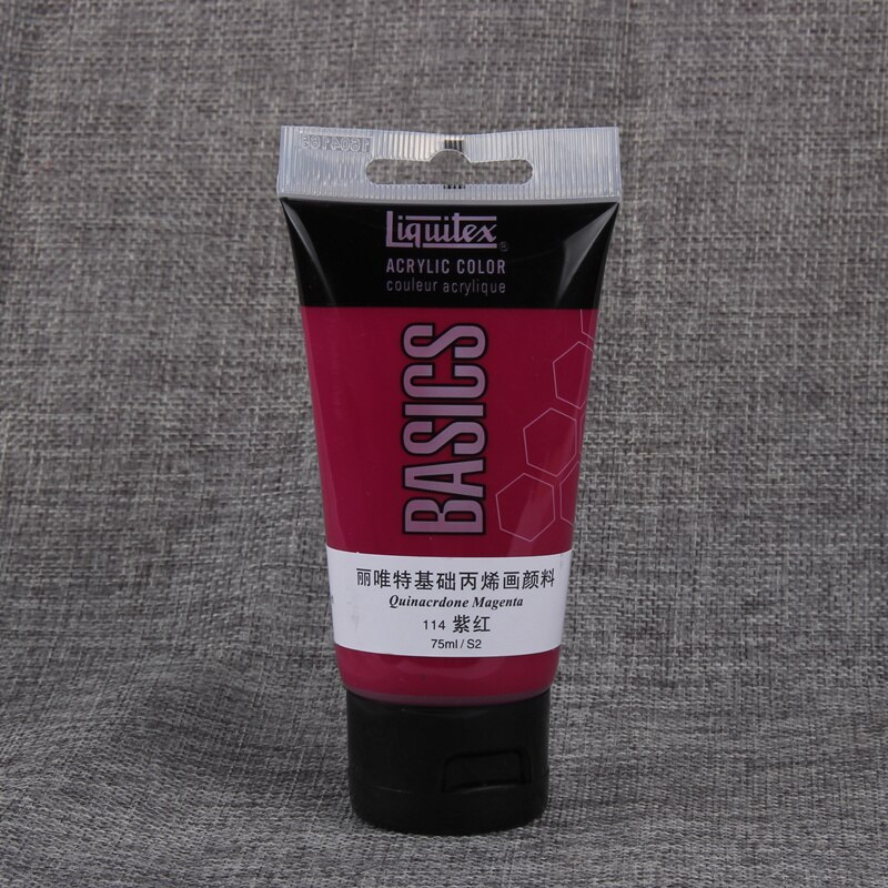 1 tube akrylmaling pigment negle væg maling kunst hånd 75ml 3d effekt maling pigment: Lilla