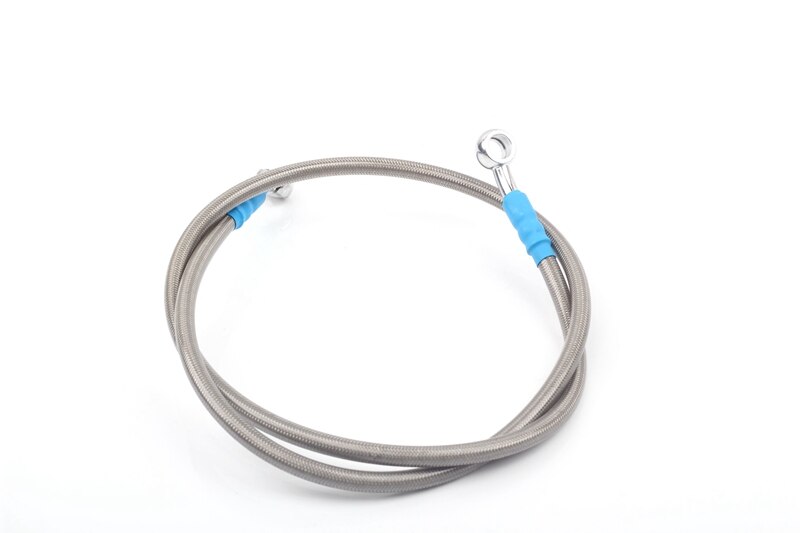 MOSDA Universal 400mm - 2200mm Motorcycle Hydraulic Brake Hose Line Cable 28 degrees 10mm Banjo Pipe Line Braided oil hose: gray 110cm