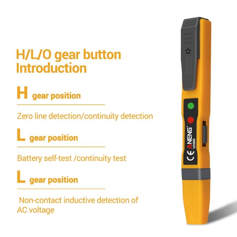 AC DC Voltage Detector Electric Tester Pen Continuity Battery Test Pencil with Sound Light Alarm Voltage Detector Pen