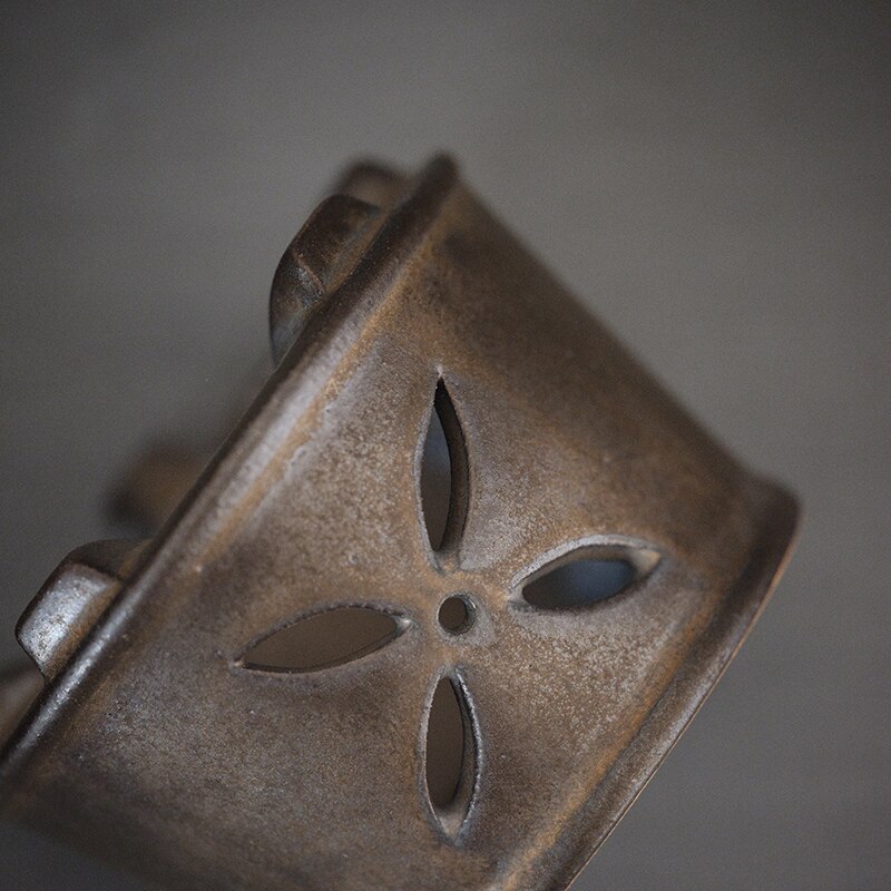 Bronze keramisk te brændeovn vintage te varmere te tilbehør