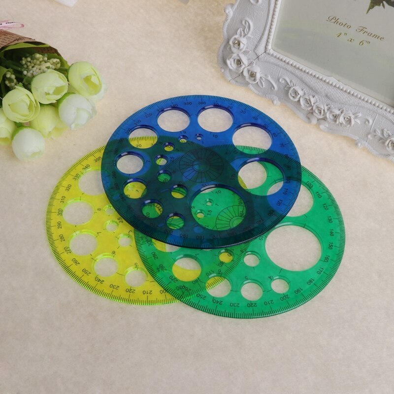 360 Degree Protractor Round Ruler All Round Ruler Template Circle School Drafting Supplies Office Student Stationery