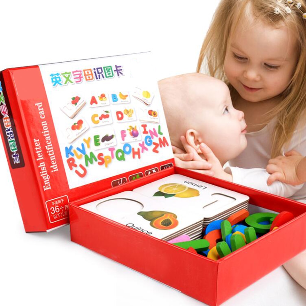 Træ tidlig uddannelse baby læring abc alfabet brev kort kognitive pædagogiske legetøj til børn frugt grøntsag puslespil  #40: Default Title