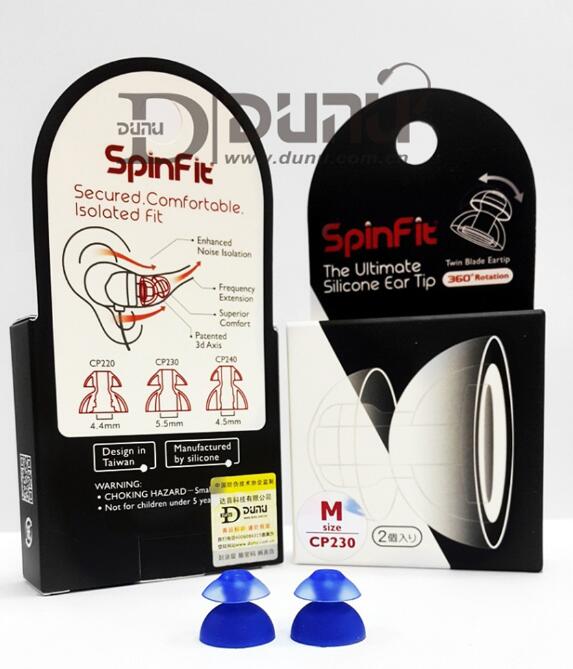 1 paar (2 stuks) SpinFit CP220 CP230 CP240 360 Gedraaid In-Ear Oordopjes Gepatenteerde Siliconen Oordopje Innovatieve Technologie Oordopjes: CP230