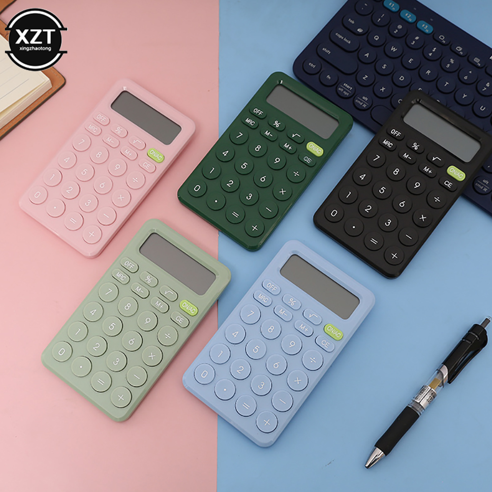 Mini calculadora de escritorio de 8 dígitos, herramienta de contabilidad comercial financiera con botón grande, adecuada para estudiantes de escuela, suministros para pequeñas empresas