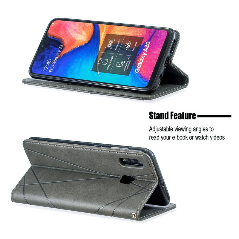 Funda de cuero magnética para Samsung Galaxy A20e, carcasa delgada na para Samsung A20, A205F, A, 20e, A202F S, funda de teléfono de negocios con tapa