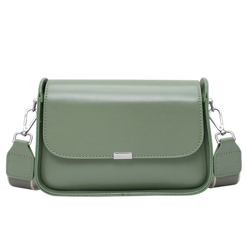 Schoudertas dames eenvoudige diagonale tas werkende dame dagelijkse tas vierkante jeugd boodschappentas pu leer groen: Groente