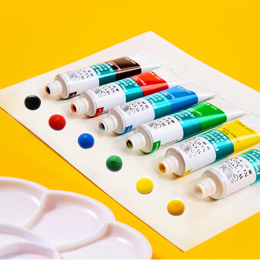 Acrylic Paint Set of 12/18/24/36 (10ml) Acrylic Paint Set for Artist Painter Drawing Painting Art Pigment Supplies