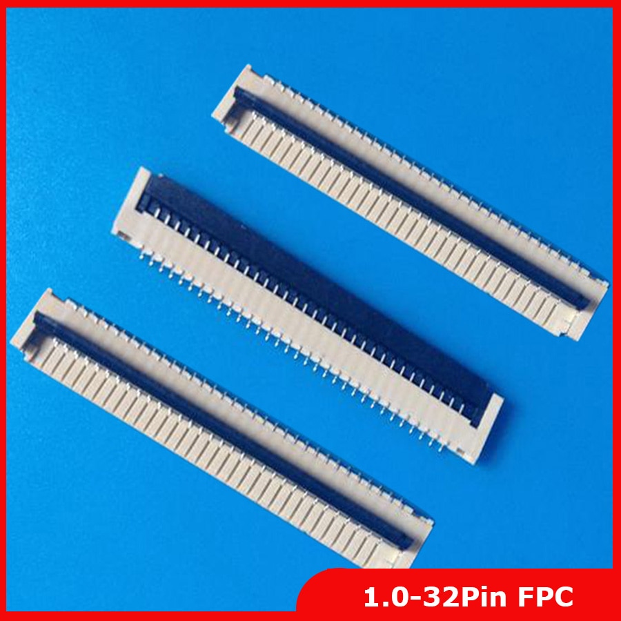 2 teile/los FPC FFC flach kabel stecker buchse 32Stift 1,0mm Tonhöhe für Laptop tastatur Schnittstelle