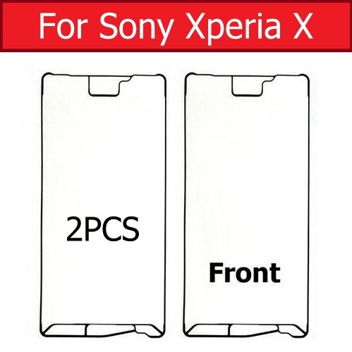 Przednia LCD i tylna pokrywa klej taśma klejąca do Sony Xperia X/X Compact/X wydajność ekran dotykowy rama wodoodporna naklejka: 2pcs X Front Glue