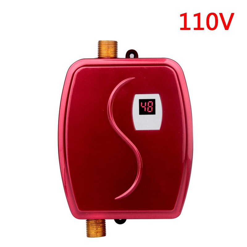 Dmwd 220V 3800W Mini Instant Elektrische Boiler Keuken Badkamer Snel Thermostaat Verwarming Doorstromers: Red 110V