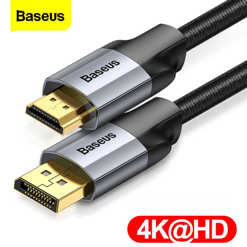 Baseus Dp Naar Hdmi Kabel 4K Male Naar Male Displayport Displayport-naar-Hdmi Splitter Kabel Adapter Voor Projector tv Converter Cord