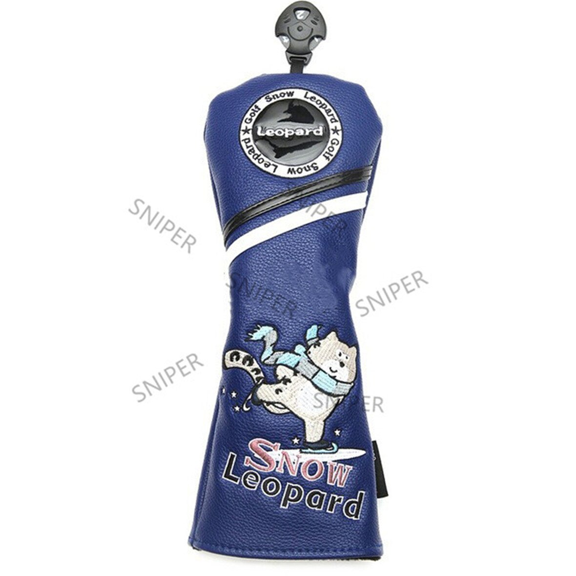 Snow Leopard Golf Driver Headcovers Sporting Goods Golf Driver Fairway Hybrids Woods Covers PU Leather Head Covers Set: 5 wood cover