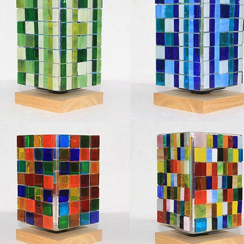 100g/ pakke flerfarvet glasmosaikfliser materiale diy mosaik kunsthåndværk leverer firkantede mosaikhåndværk materialer