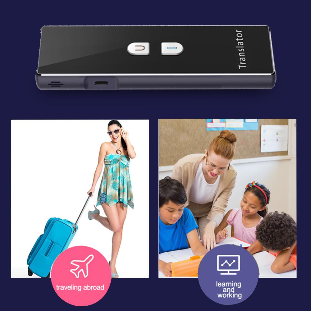 Traductor inteligente T6 Bluetooth 2,4G, dispositivo de traducción en varios idiomas en tiempo Real, batería recargable incorporada de baja potencia