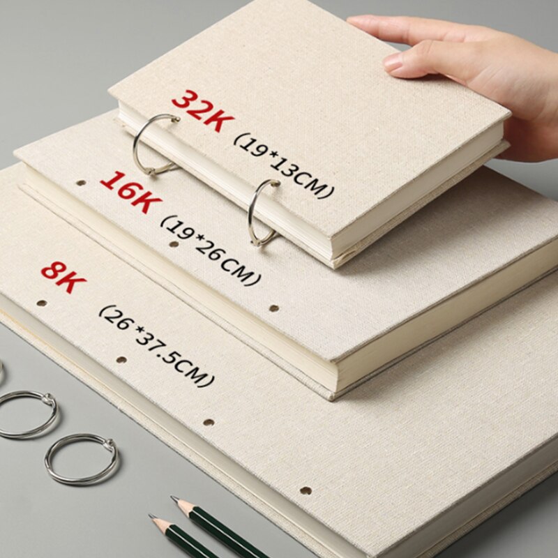 Loose leaf sketchbook for drawing albums sketches notebooks wood pulp 160g picture book 32k16k8k paper artist adult art supplies