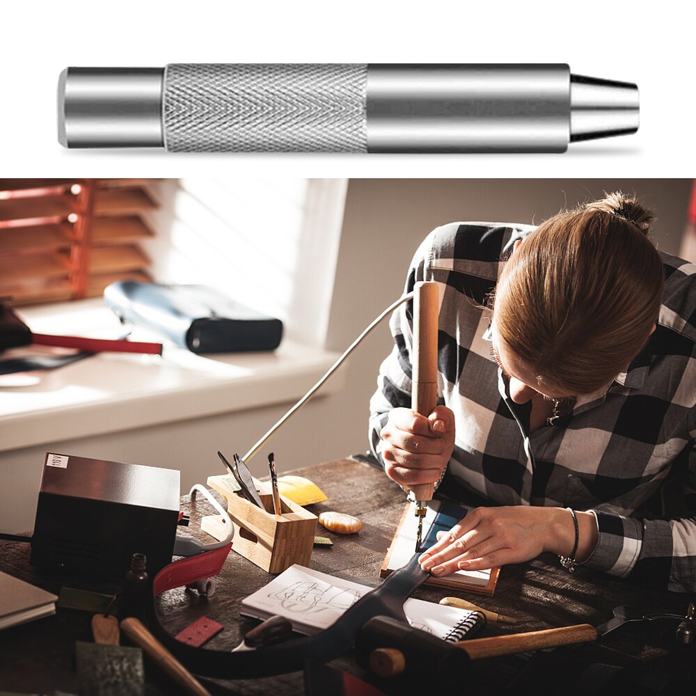 Leather Rivet Double Cap Rivet Tubular Metal Stud with Punch Pliers and 3pcs Setting Tool Kit for DIY Leather Craft Repairs Tool