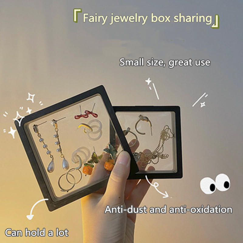 Picture Frame Jewelry Bracelet Packaging Box Colorful 3D Floating Shadow Display Film Suspensiony Storage Transparent Box