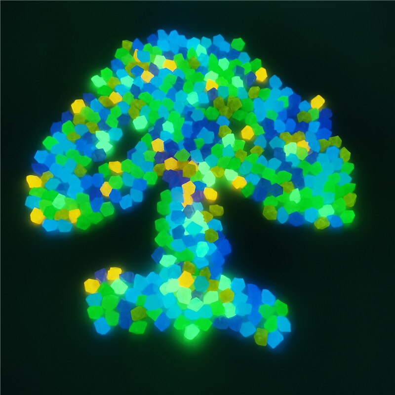 14MM Luminous Stones Glow in The Dark Pebbles Home Garden Decoration Outdoor Yard Lawn Path Decor Aquarium Glow Rocks 20Pcs