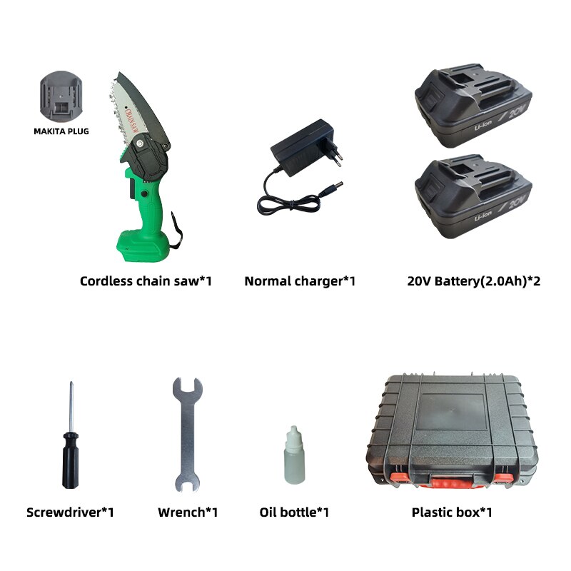 Elektrische Mini Kettensägen Rebschnitt Kettensäge Cordless Garten Baum Bush Cuttting Trimmen Sah Für Holz Schneiden Mit Lithium-Batterie