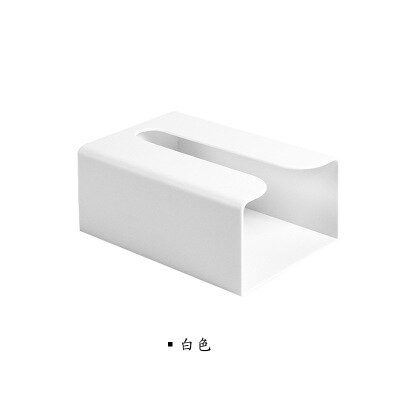 Huis Keuken Badkamer Tissue Doos Papier Houder Draagbare Toiletrolhouder Wall Mounted Organizer Case: white