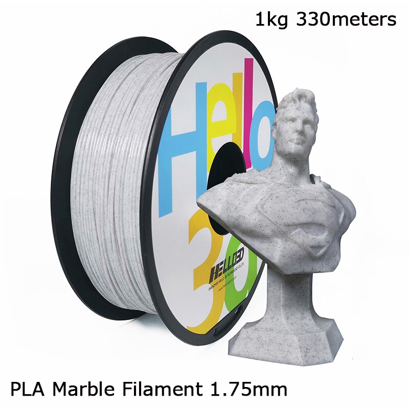 Filament plastique pour impression 3d, consommable d&#39;imprimante en Pla, effet marbre, poids 1kg, 75mm