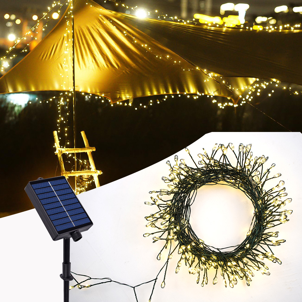 1000LED Cluster Garland Lamps Solar String Lights Festoon Christmas Tree Outdoor Fairy String Lights for Wedding Indoor Decor