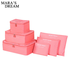 Mara's Dream 6 pièces Polyester voyage emballage Cubes Portable étanche respirant hommes et femmes bagages sacs de voyage