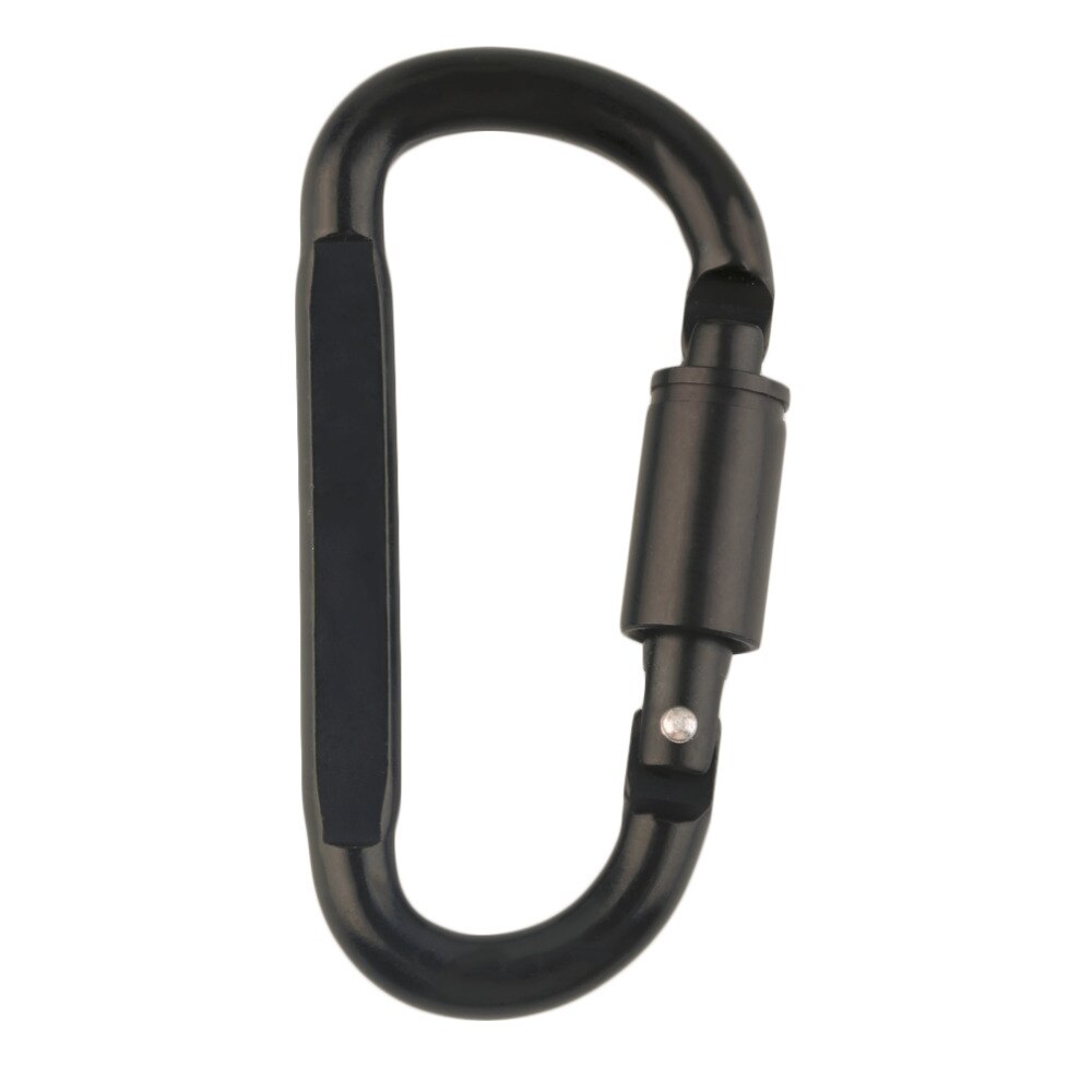 OUTAD 1 pc Black Camping Karabijnhaak Aluminium Karabijnhaak Wandelen D-Ring Sleutelhanger Clip Haak Gesp Sport