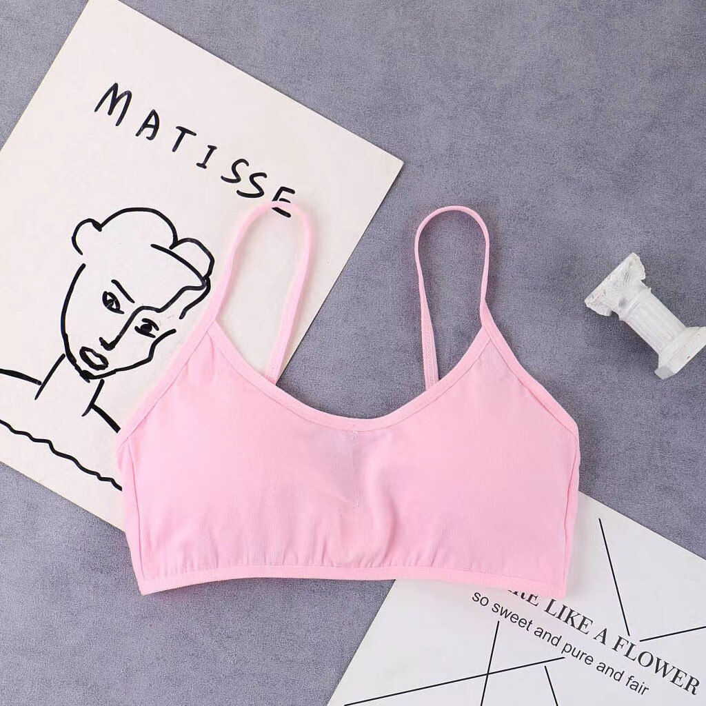 8-16 Years Cotton Girls Training Bra Adolescente Girl's Sport Bras Teen Girl Underwear Push Up Teens Bras With Chest Pad