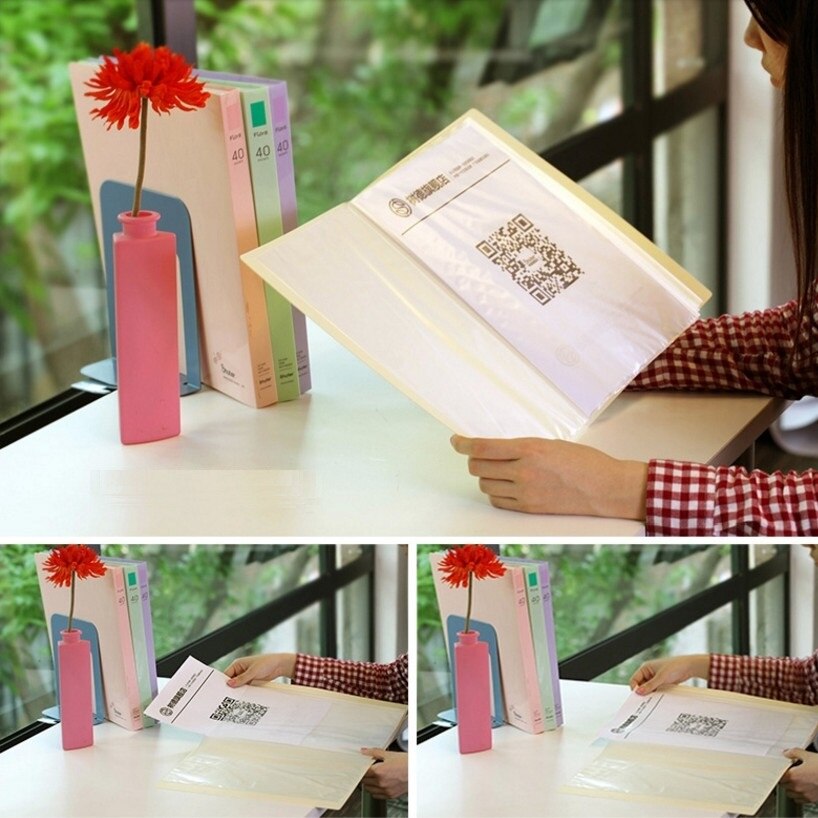 A4 Map voor documenten Verse Papier map Data Boek Map 40 pages A4 clip Geen. fb204