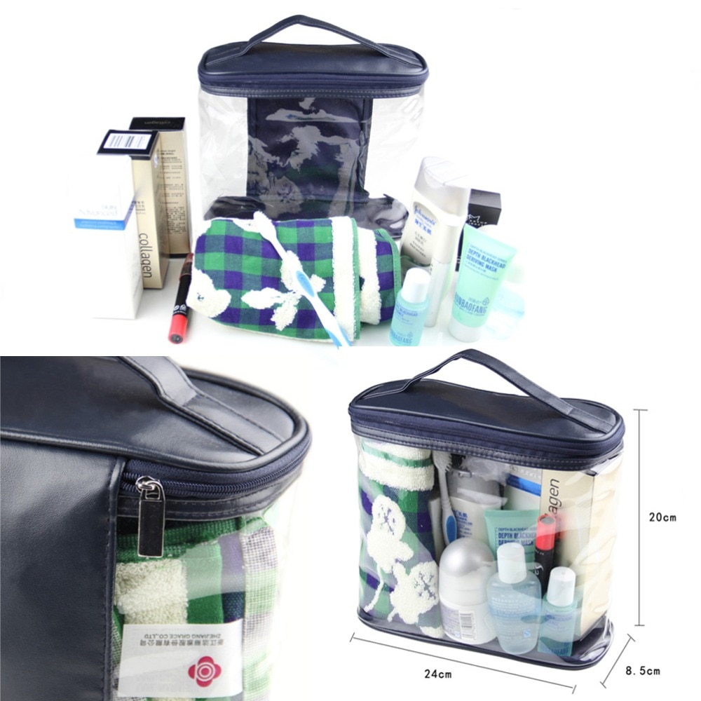 Travel Transparent bags Waterproof Women Men Toiletry Kit PVC Zipper cosmetic Bag Large Capacity Makeup Storage Pouch bag Lady