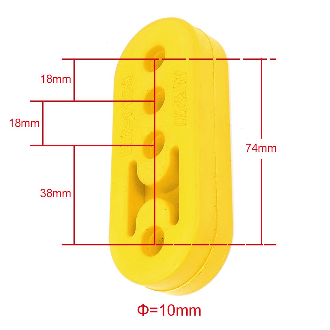 Hanger Rubber Bushings Yellow 11mm-8mm Hole for Exhaust Muffler