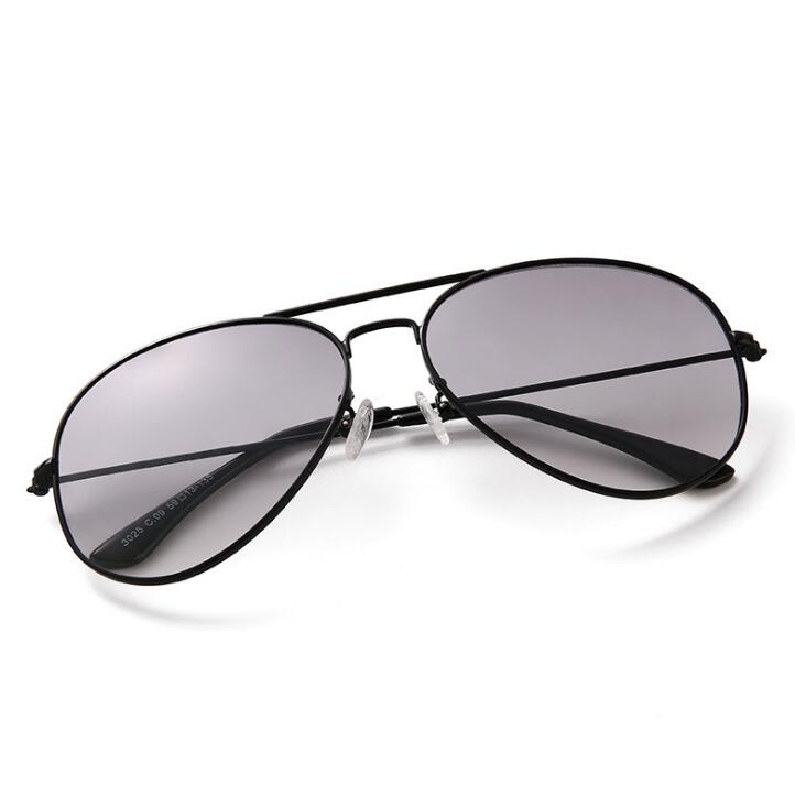Lunettes de lecture solaire multifocales de Transition pour hommes et femmes, monture métallique, bifocale Progressive, presbytie, dioptrie 1.0 – 3.5: +100 / Black