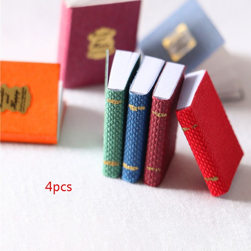 1:12 1/3/4pcs/set Doll House Decoration Accessories Mini Books Magazine For Dollhouse Furniture Toys: 10