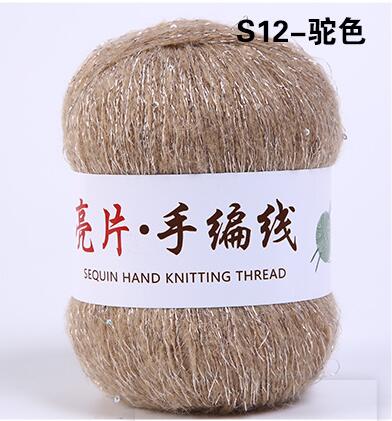 Paillettes de soie brillante 50g/boule, Angola, sentiments amoureux, fil de laine Mohair fin en peluche, laine Fine, crocheté à la main, matériaux de tricotage: S12