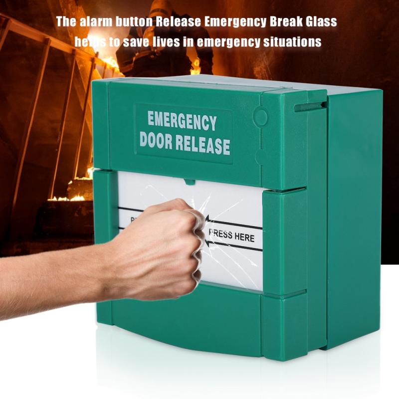 Break Glass Fire Alarm Emergency Door Release Button Switch Control Access Switch Flame-retardant PC Material