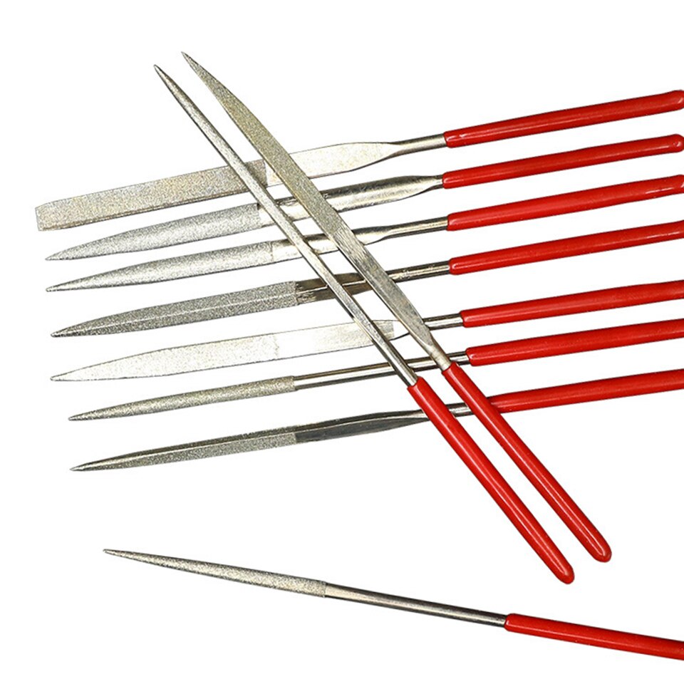Multifunctional Multi-spec Steel Diamond Assorted File Set Flat File Small File 10 Sets of Polished Metal Tools Herramientas