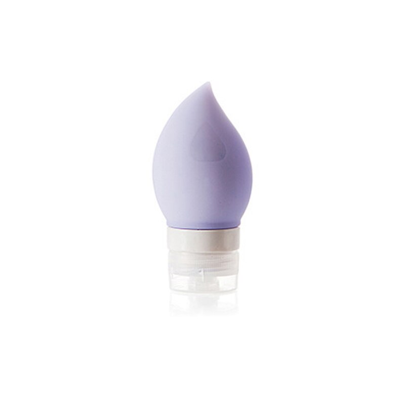 Contenedor de champú en forma de gota de agua, botella de viaje de silicona, champú, Gel de ducha, loción, Sub-embotellado, 75ML: Púrpura
