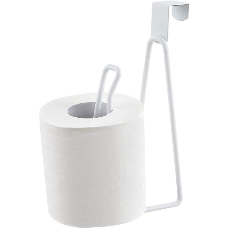 Over the Tank Toilet Paper Holder Stand, Space Saving Hanging Toilet Roll Tissue Holder Stand Storage Dispenser