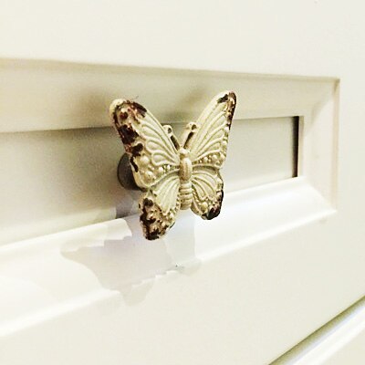 Mediterranen Stil Einzigen See Schmetterling Griff retro Kleiderschrank Katze Schwanz Doppel See Griff und Knopf Schublade Zauberstab Montiert Knopf