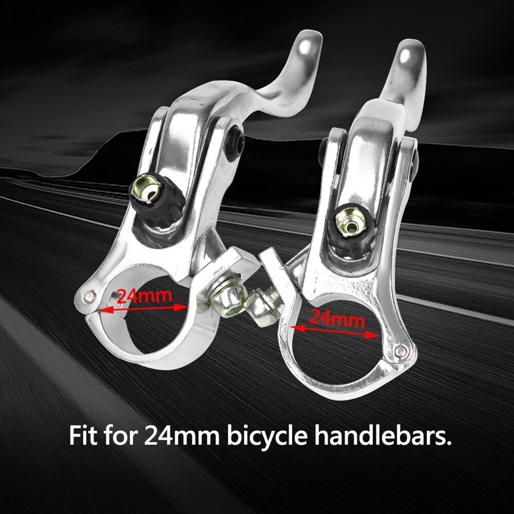 Leviers de frein de vélo en alliage d'aluminium, poignée confortable, antirouille, , accessoires de remplacement, 24mm, 1 paire