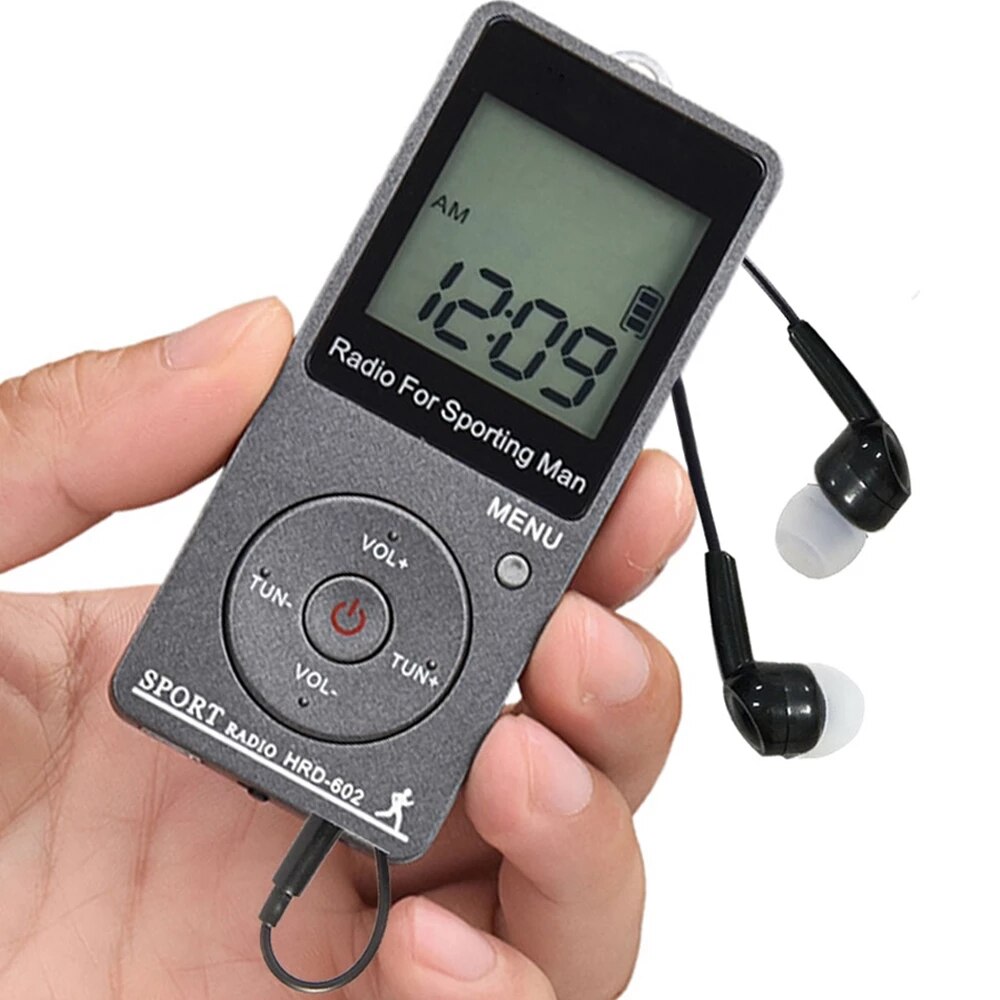 Draagbare Fm/Am Radio Mini Radio Ontvanger Met 1.57 &quot;Lcd-scherm FM76-108MHZ,9Khz/10Khz Ontvanger Met Stereo Oortelefoon