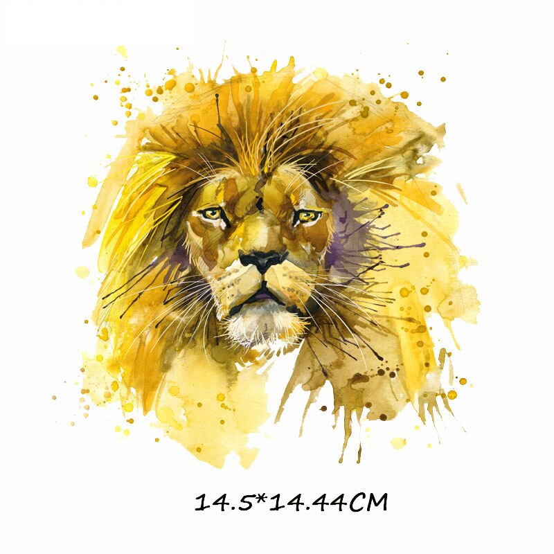 Top dieren stickers op kleding strijk patches voor kleding tijger leeuw applicaties kleding applicatie diy t-shirt badges print e: Zt0529