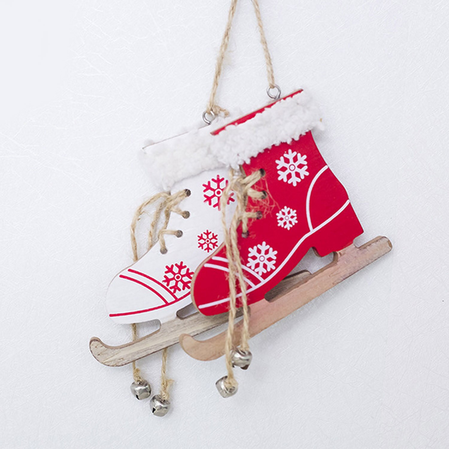 2 sztuk śliczne Kawaii śmieszne buty robić łyżwiarstwa w stylu zabawki boże narodzenie zawieszka na choinkę spadek wiszące ozdoby Boże Narodzenie festiwal dekoracje świąteczne