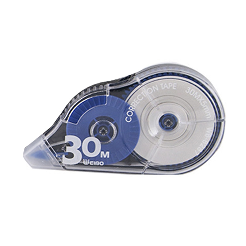 5pcs Correct Correction Tape White Translucent Dispenser Shows How Much Tape is Remaining 30m UY8